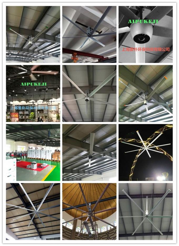 3m Brushless Ceiling Fan / HVLS Large Industrial Ceiling Fans For Factory