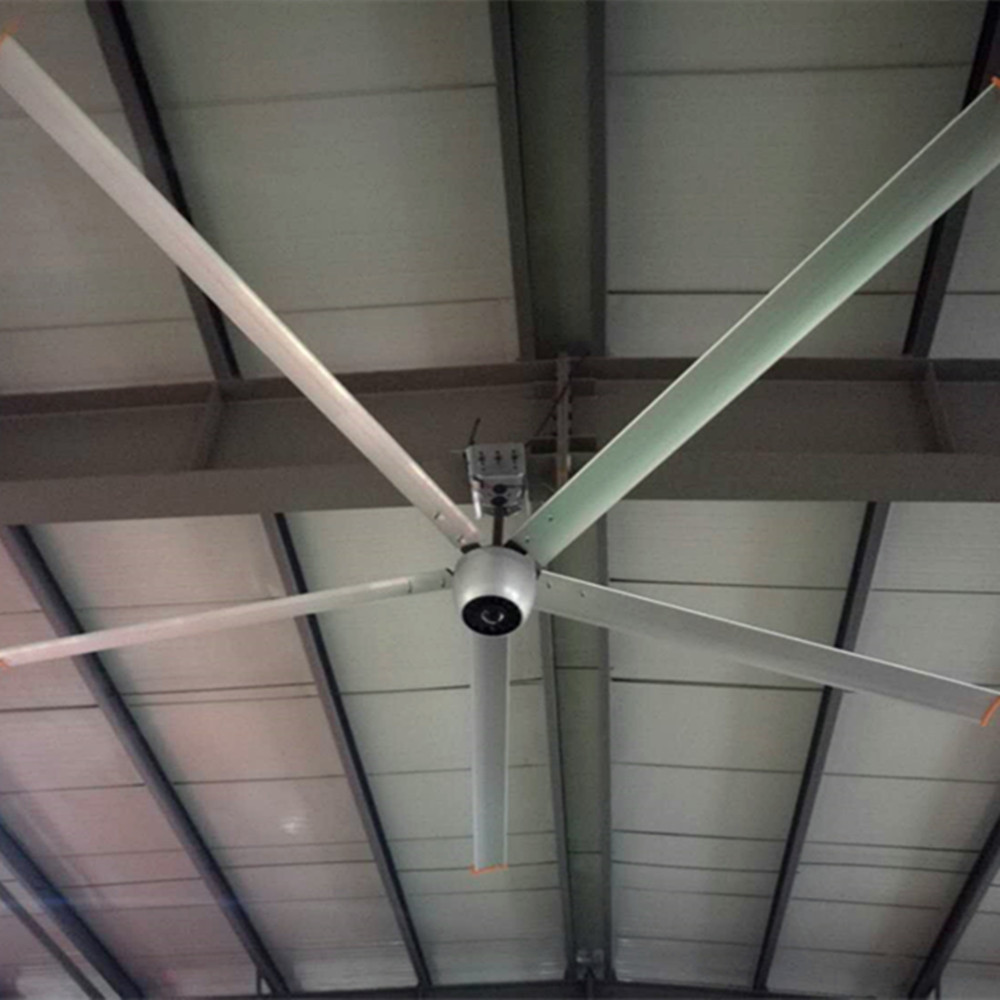 Large Industrial 10 FT Ceiling Fan , Brushless Motor Ceiling Fan For Factory