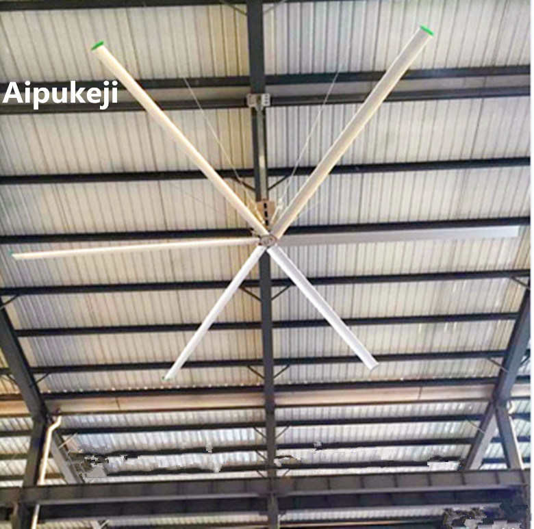 High Volume Low Speed 10 FT Ceiling Fan, AC Motor Ceiling Fan For Factory