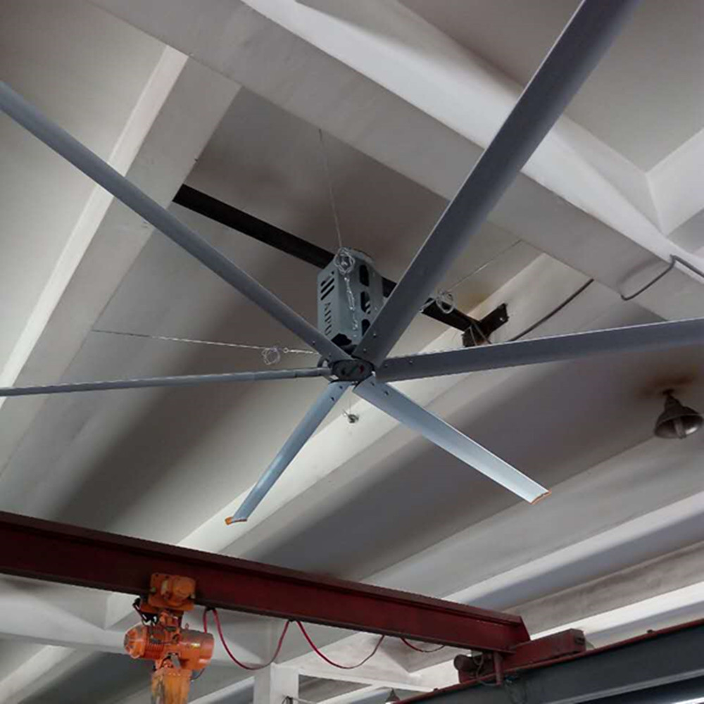 26ft 8m HVLS Large Diameter Ceiling Fans , Electric Large Warehouse Ceiling Fans
