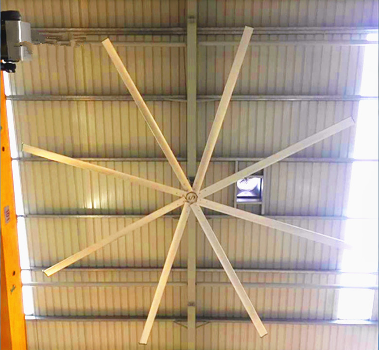 AWF5 HVLS Ceiling Fans 128kg 8pcs Blades Big Ceiling Fans For Warehouse